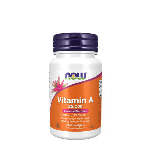 NOW Vitamin A 25.000 IE (250 bløde kapsler) - Viking Supplements