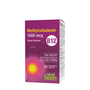 Natural Factors B12 Methylcobalamin 1000 mcg (90 tabletter) - Viking Supplements