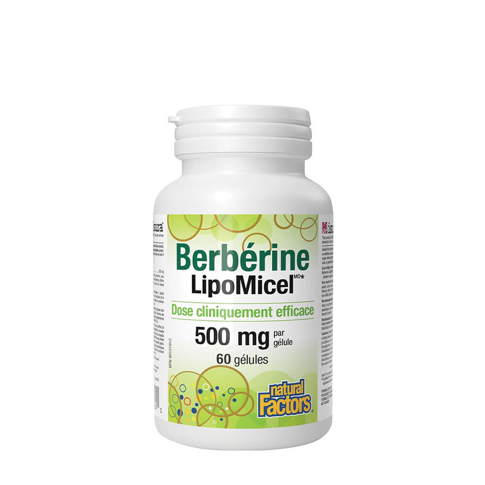 Natural Factors Berberine LipoMicel Matrix (60 bløde kapsler) - Viking Supplements