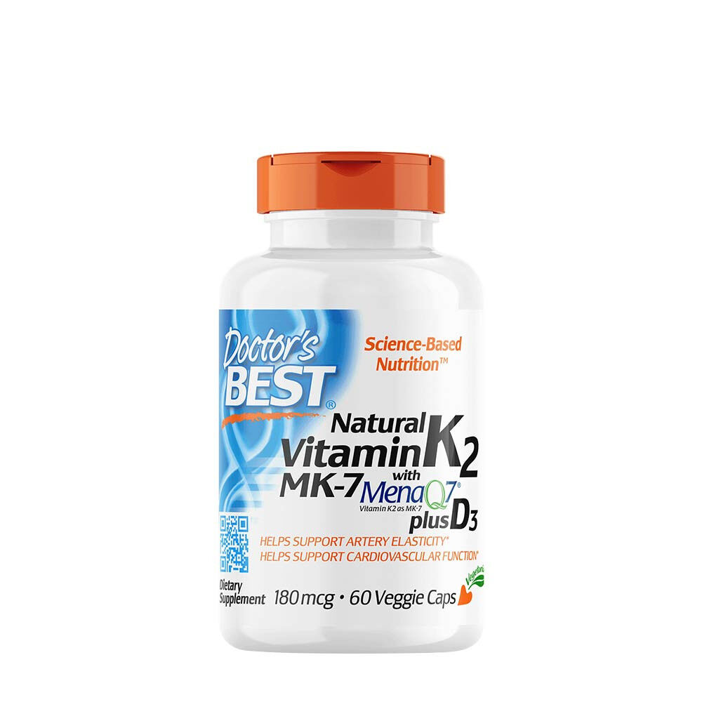 Naturligt vitamin K2 MK7 med MenaQ7 og D3