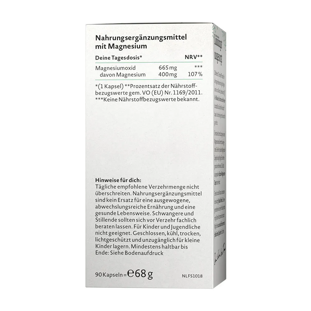 Nature Love Magnesium oxide (90 Capsules) - Billede 2
