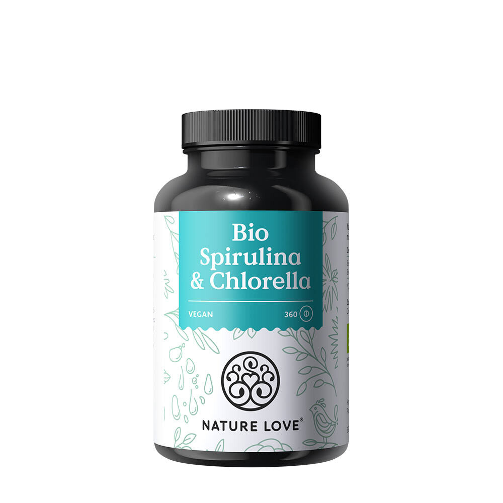 Nature Love Økologisk Spirulina & Chlorella (360 tabletter) - Viking Supplements