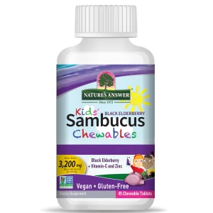 Nature's Answer Kids Sambucus tyggetabletter, 45 stk. – Viking Supplements