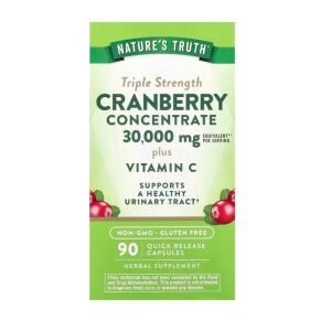 Nature's Truth Tredobbelt styrke tranebærkoncentrat med C-vitamin – 90 kapsler – Viking Supplements