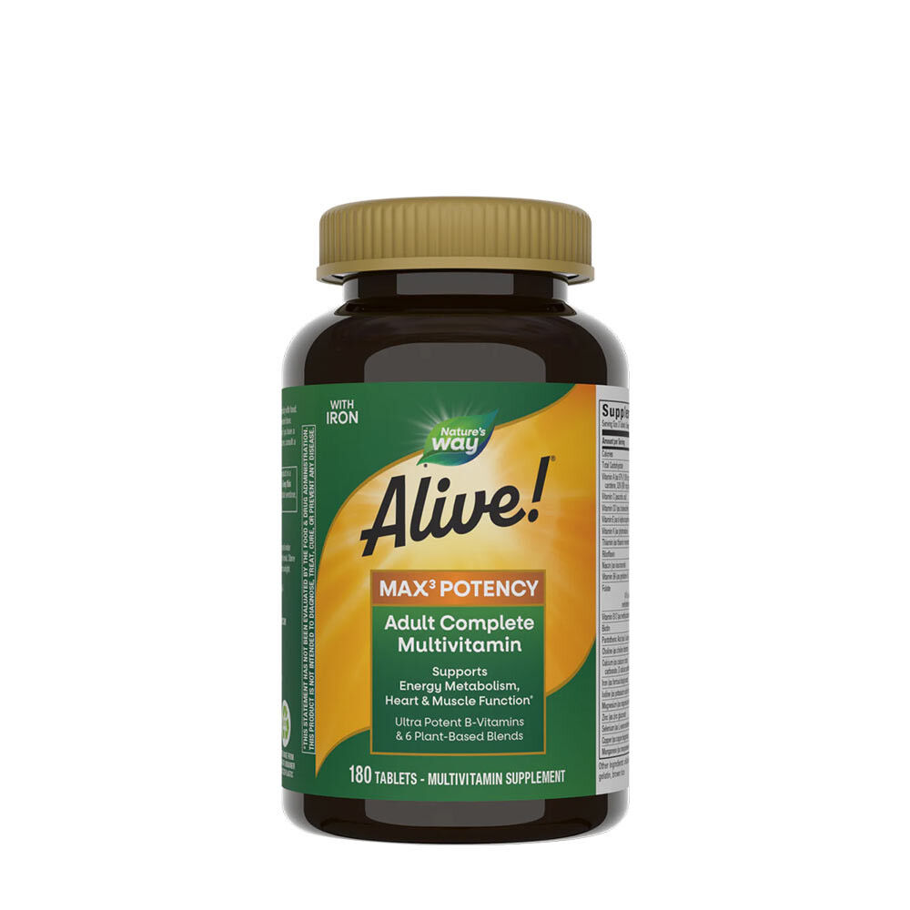 Natures Way Alive!® Max3 Potency Multivitamin (180 tabletter) - Viking Supplements