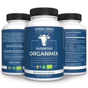 Nordic Kings 100% Økologisk organisk blanding fra græsopdrættede dyr – 180 kapsler - Viking Supplements