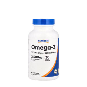 Nutricost Omega-3 2500 mg (90 bløde kapsler) - Viking Supplements