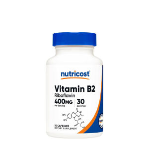 Nutricost Vitamin B2 Riboflavin 400 mg (30 kapsler) - Viking Supplements
