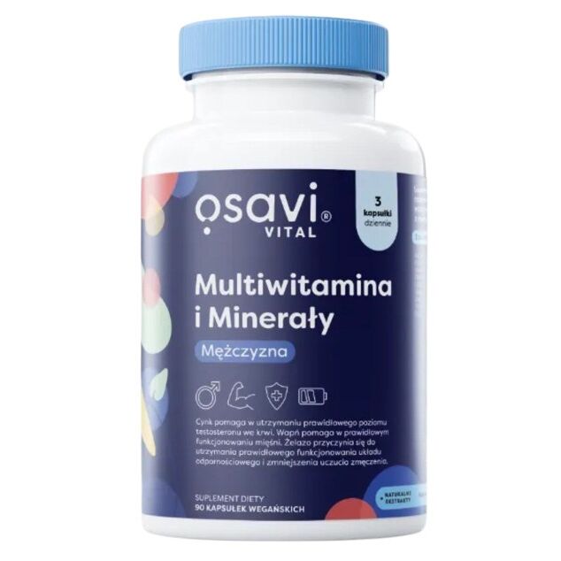 OSAVI Multivitaminer og mineraler til mænd (90 kapsler) - Viking Supplements