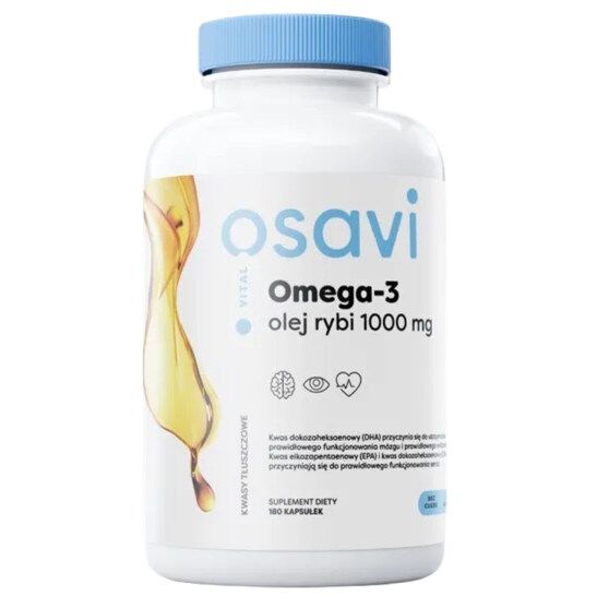 OSAVI Omega-3-fiskeolie, molekylært destilleret, 1000 mg, citronsmag (180 bløde kapsler) - Viking Supplements