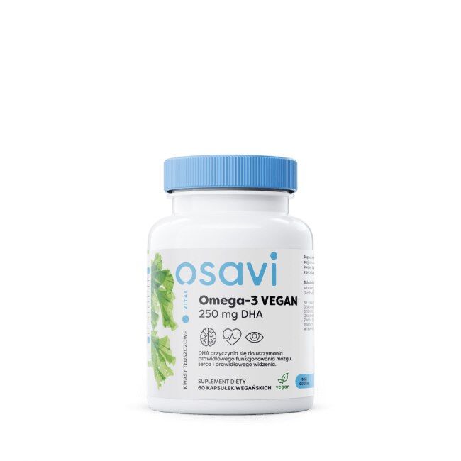 OSAVI Omega-3 VEGAN 250 mg DHA (60 vegetabilske kapsler) - Viking Supplements