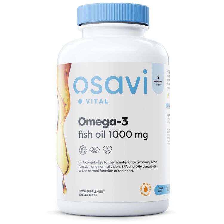 Omega-3-fiskeolie, molekylært destilleret
