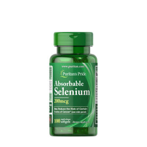 Puritan's Pride Absorberbart selen 200 mcg (100 bløde kapsler) - Viking Supplements