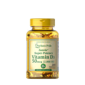 Puritans Pride Vitamin D3 2000 IE (200 bløde kapsler) - Viking Supplements