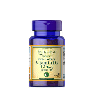 Puritan's Pride Vitamin D3 5000 IE (100 bløde kapsler) - Viking Supplements