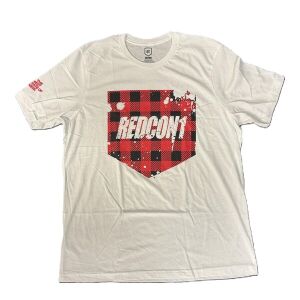 Redcon1 – Rødt T-shirt med ternet mønster – Størrelse L – Viking Supplements