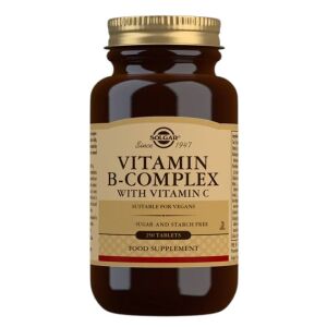 SOLGAR B-kompleks med C-vitamin (250 tabletter) - Viking Supplements