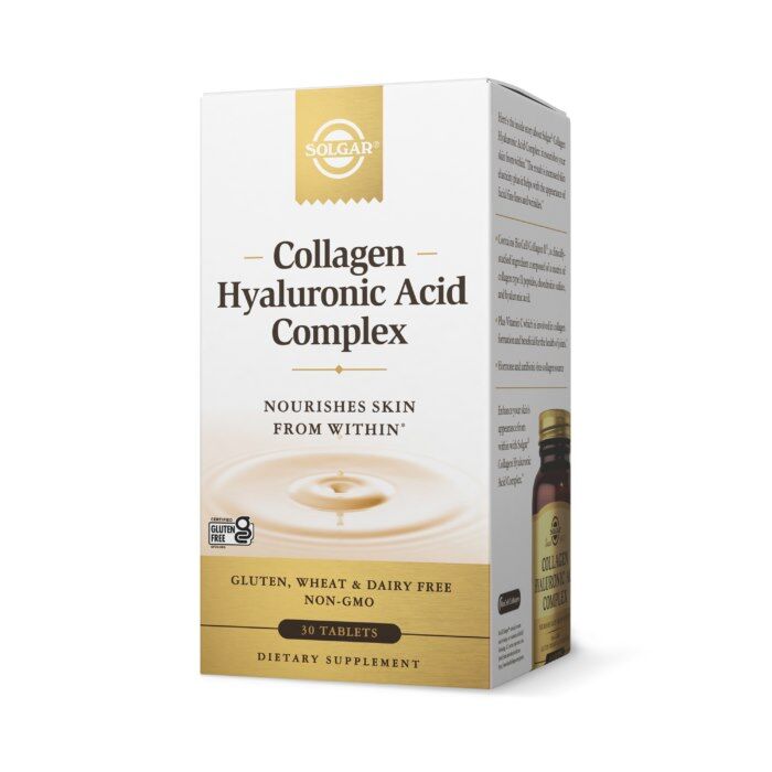 SOLGAR Kollagen- og hyaluronsyrekompleks (30 tabletter) - Viking Supplements
