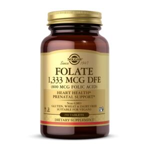 SOLGAR Folat 1333 mcg DFE (800 mcg folsyre) (250 tabletter) - Viking Supplements