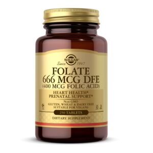 SOLGAR Folat 666 mcg DFE (400 mcg folsyre) (250 tabletter) - Viking Supplements