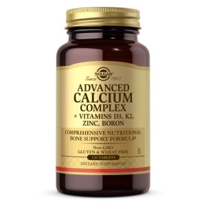 SOLGAR Ultimate Bone Support – Avanceret calciumkompleks (D3 + K2 + zink + bor) (120 tabletter) – Viking Supplements