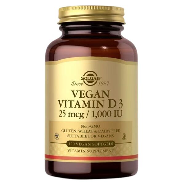 SOLGAR D3-vitamin 25 mcg (1000 IE) (120 bløde kapsler) - Viking Supplements