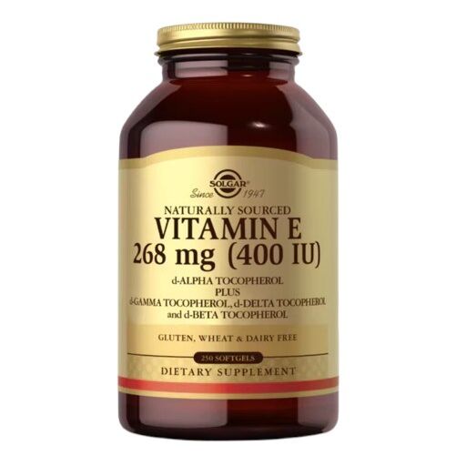 SOLGAR E-vitamin, blandet, 268 mg (400 IE) (250 bløde kapsler) - Viking Supplements