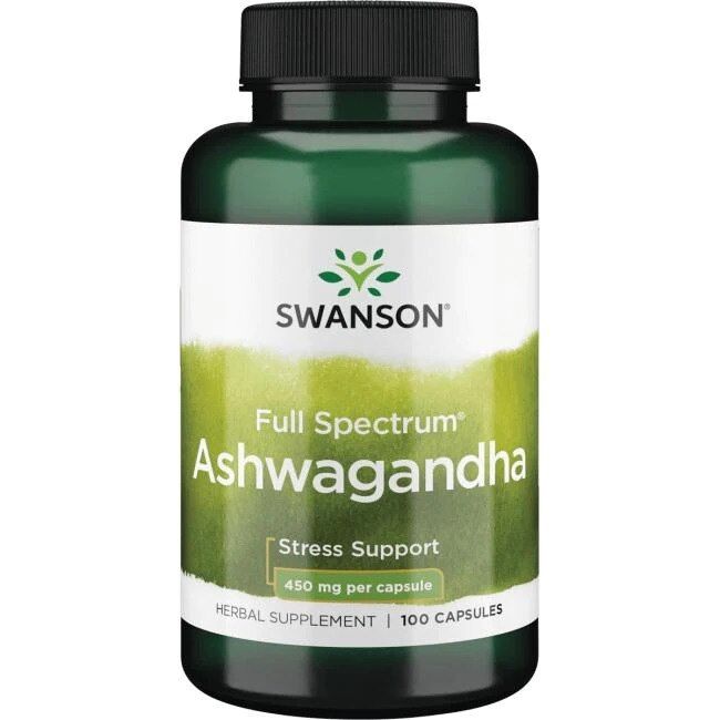 SWANSON Ashwagandha 450 mg, 100 kapsler – Viking Supplements