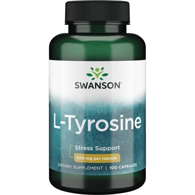 SWANSON L-tyrosin 500 mg 100 kapsler - Viking Supplements