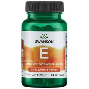 SWANSON E-vitamin 200 IU 60 kapsler - Viking Supplements