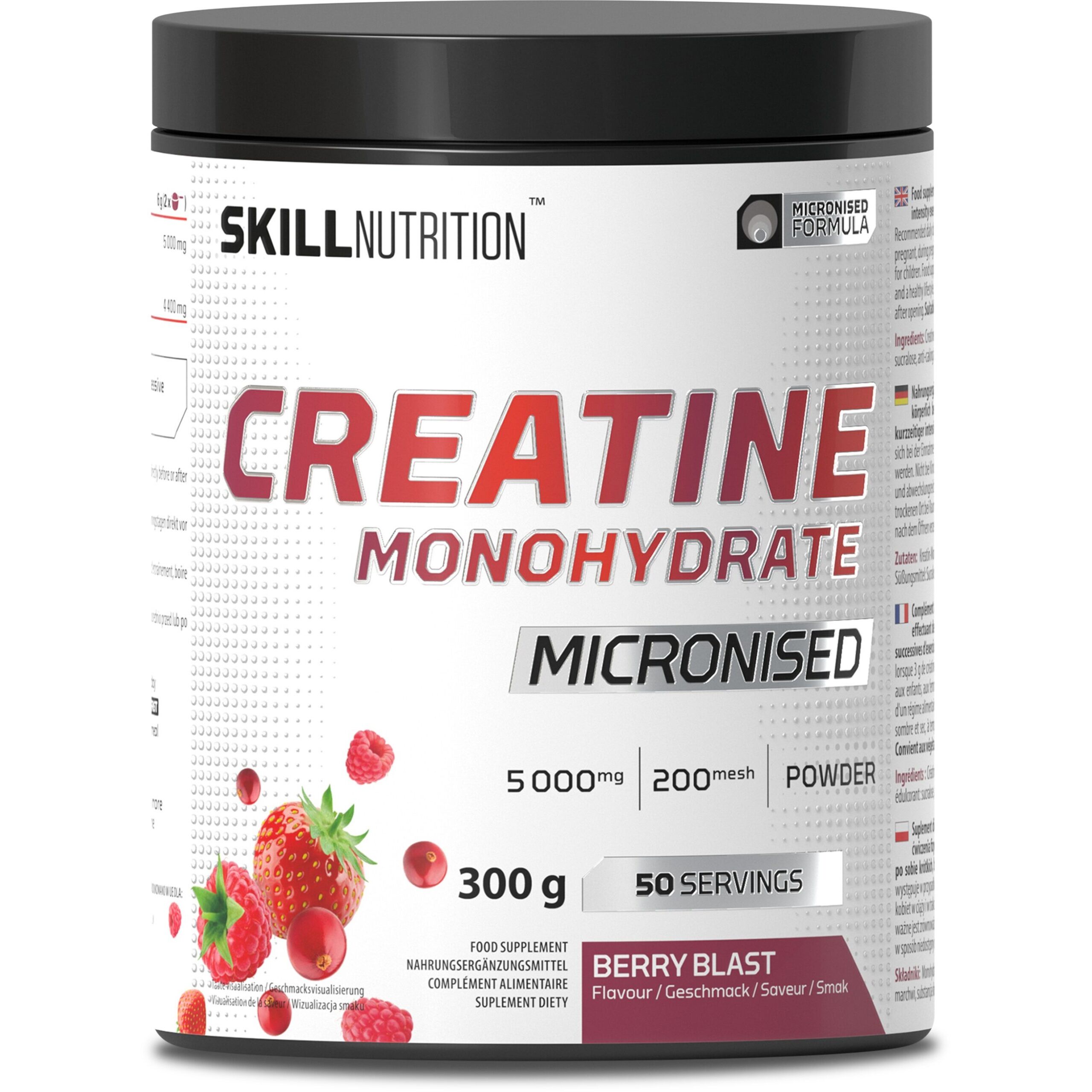 Skill Nutrition – Mikroniseret kreatinmonohydrat med smag