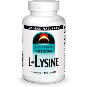 Source Naturals L-lysin 1000 mg, 100 tabletter – Viking Supplements