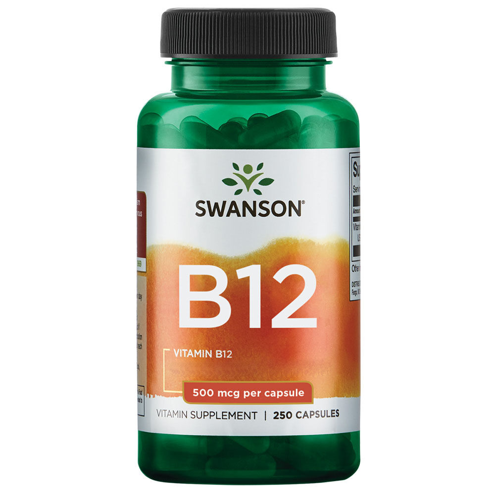 Swanson Vitamin B12 500 mcg 250 kapsler - Viking Supplements