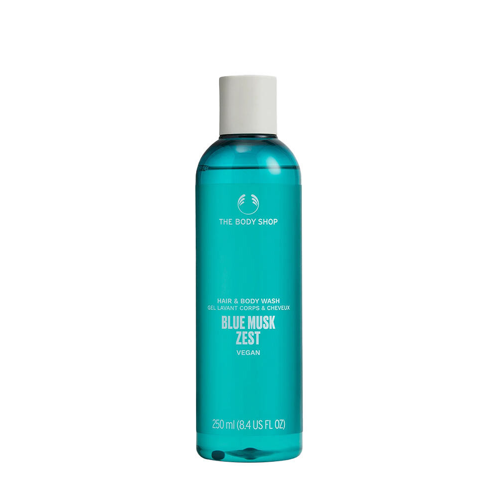 The Body Shop Blue Musk Zest hår- og kropsvask (250 ml) - Viking Supplements