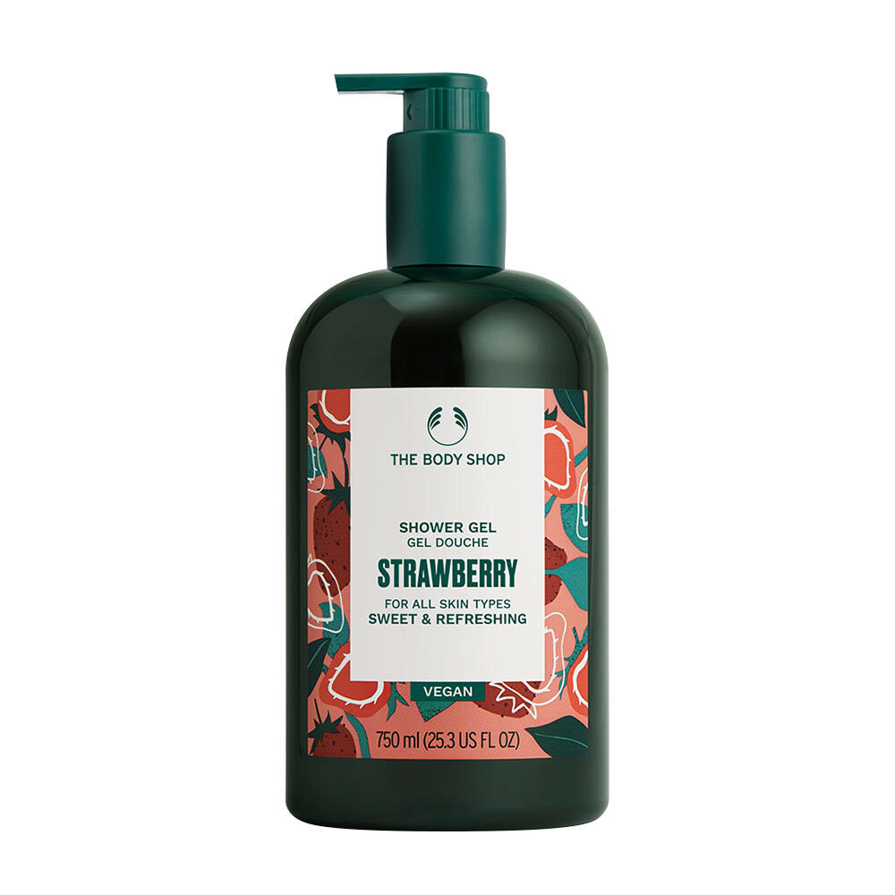 The Body Shop Vegansk jordbær-brusegel (750 ml) - Viking Supplements