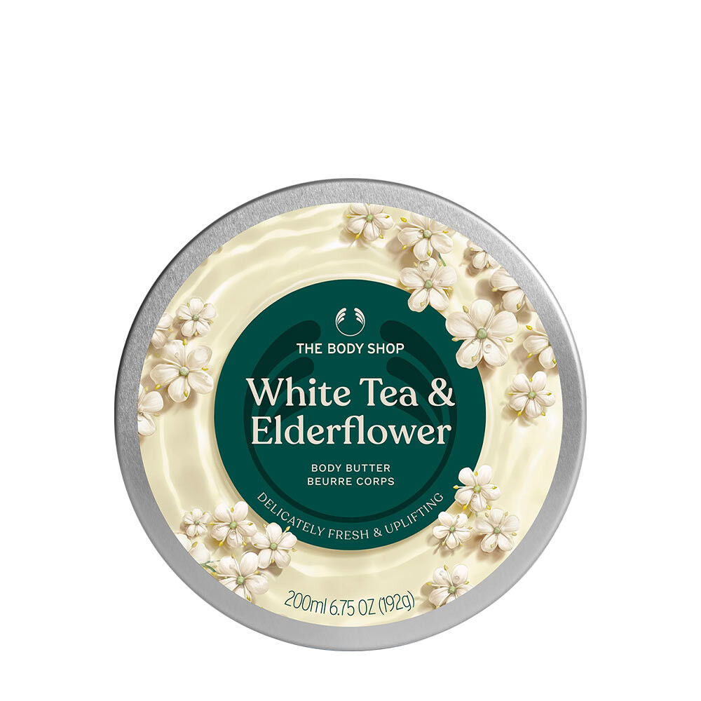 The Body Shop Body Butter med hvid te og hyldeblomst (200 ml) - Viking Supplements