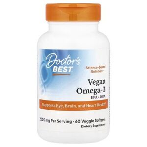 Vegansk omega-3 EPA + DHA – 60 vegetabilske blødkapsler – Viking Supplements