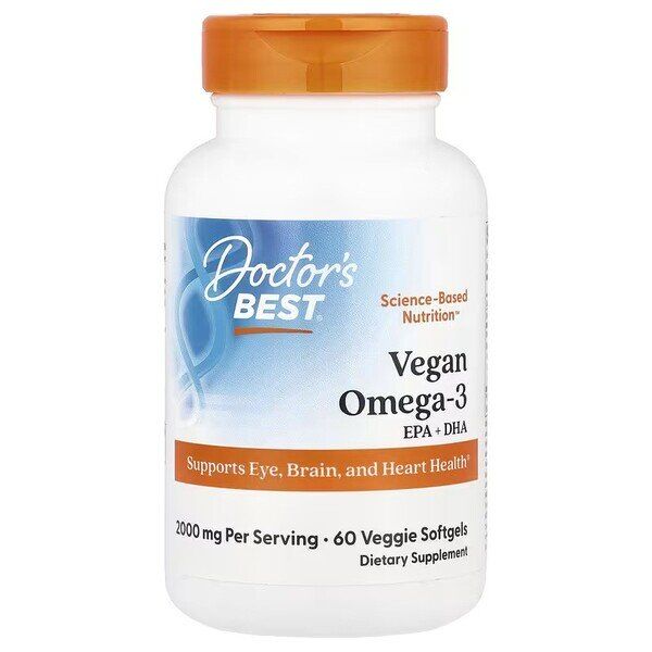 Vegansk omega-3 EPA + DHA – 60 vegetabilske blødkapsler – Viking Supplements