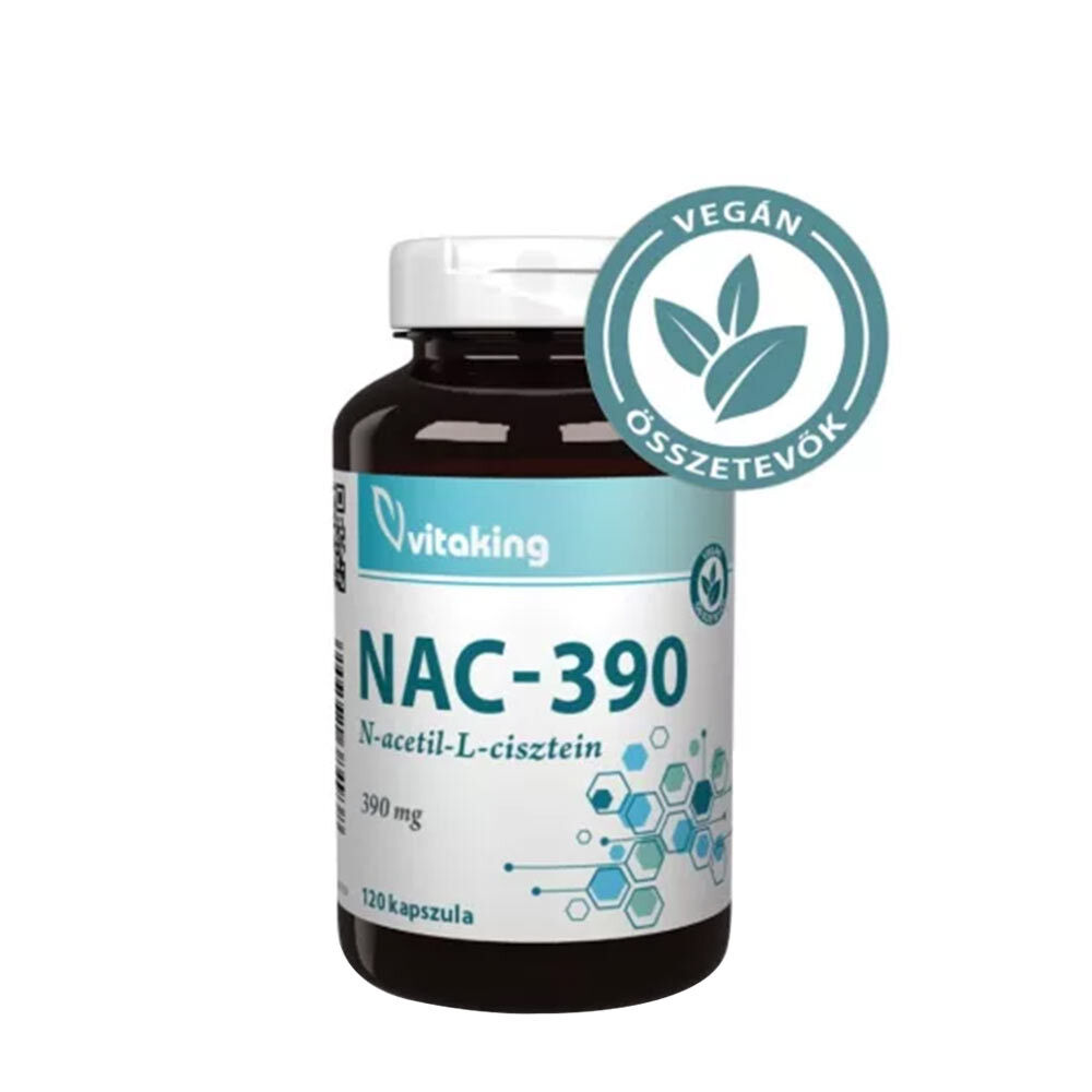 Vitaking NAC-390 (N-acetyl-L-cystein) 390 mg (120 kapsler) - Viking Supplements
