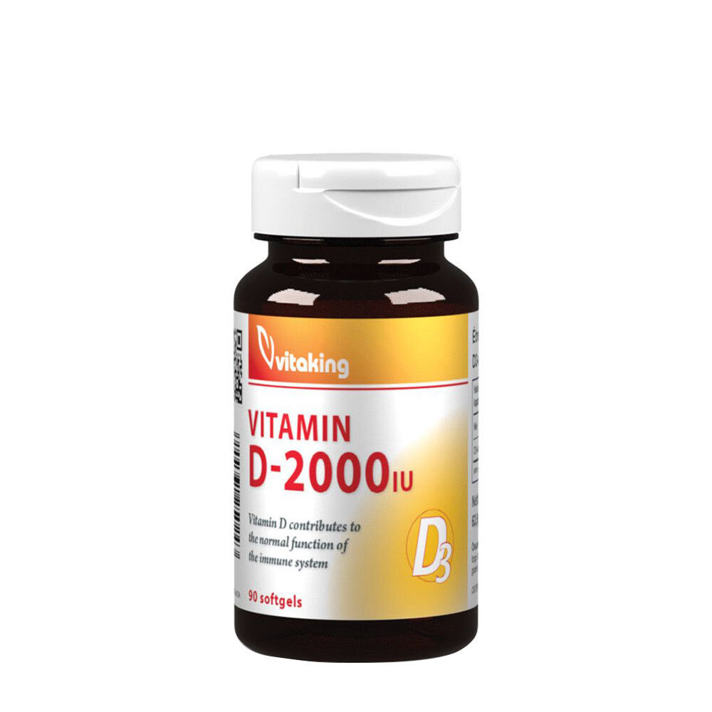 Vitaking Vitamin D-2000 (90 bløde kapsler) - Viking Supplements