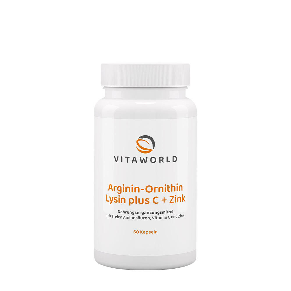 Vitaworld Arginin-Ornithin-Lysin + C + Zink (60 kapsler) - Viking Supplements