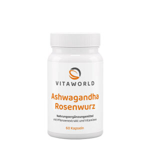 Vitaworld Ashwagandha Rose Root Complex (60 kapsler) - Viking Supplements
