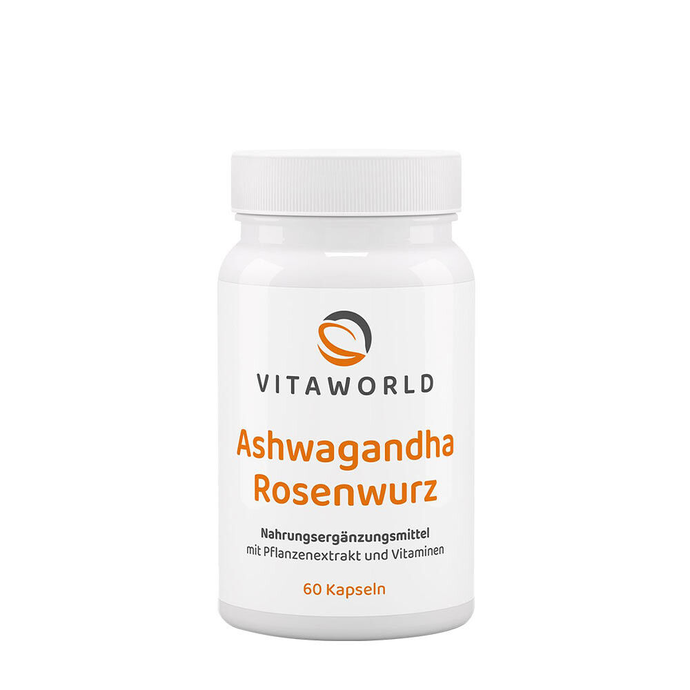 Vitaworld Ashwagandha Rose Root Complex (60 kapsler) - Viking Supplements