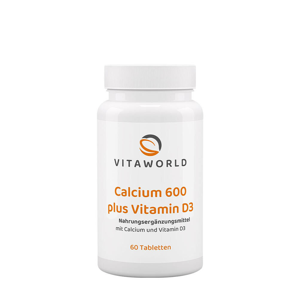 Vitaworld Calcium 600 med D3-vitamin (60 tabletter) - Viking Supplements