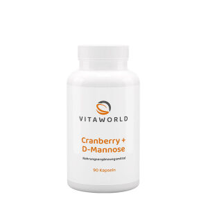 Vitaworld Tranebær + D-mannose (90 kapsler) - Viking Supplements