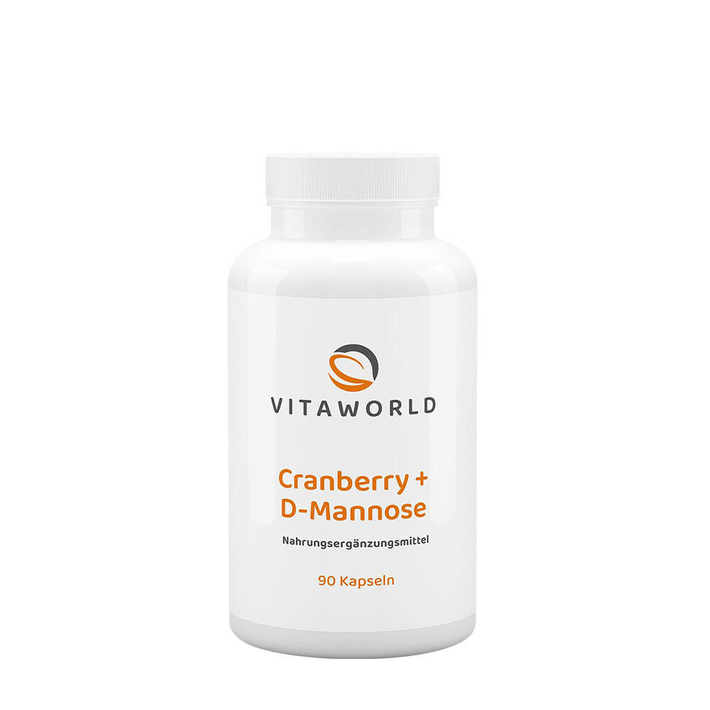 Vitaworld Tranebær + D-mannose (90 kapsler) - Viking Supplements