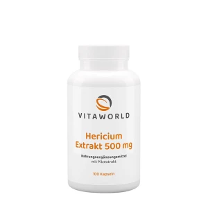Vitaworld Hericium-ekstrakt 500 mg (100 kapsler) - Viking Supplements