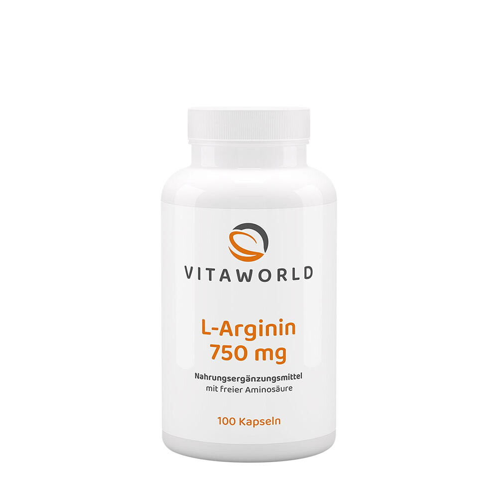 Vitaworld L-arginin 750 mg (100 kapsler) - Viking Supplements