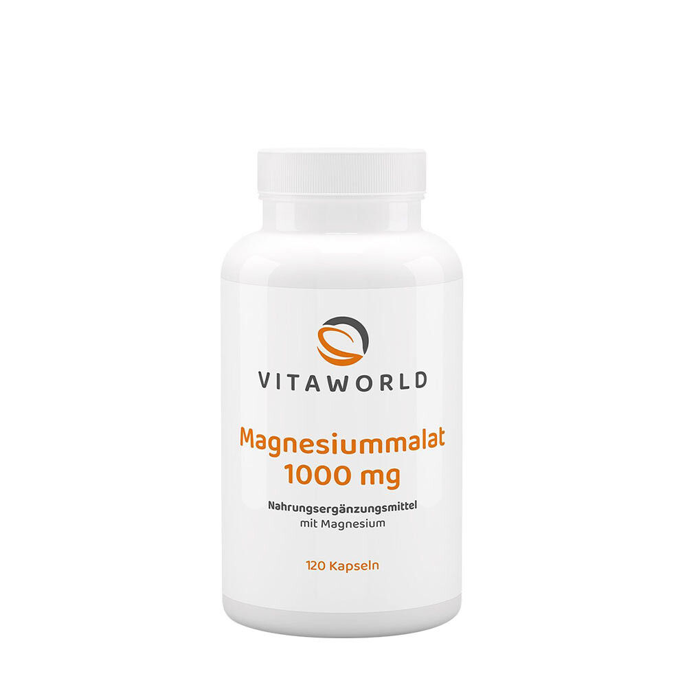 Vitaworld Magnesiummalat 1000 mg (120 kapsler) - Viking Supplements