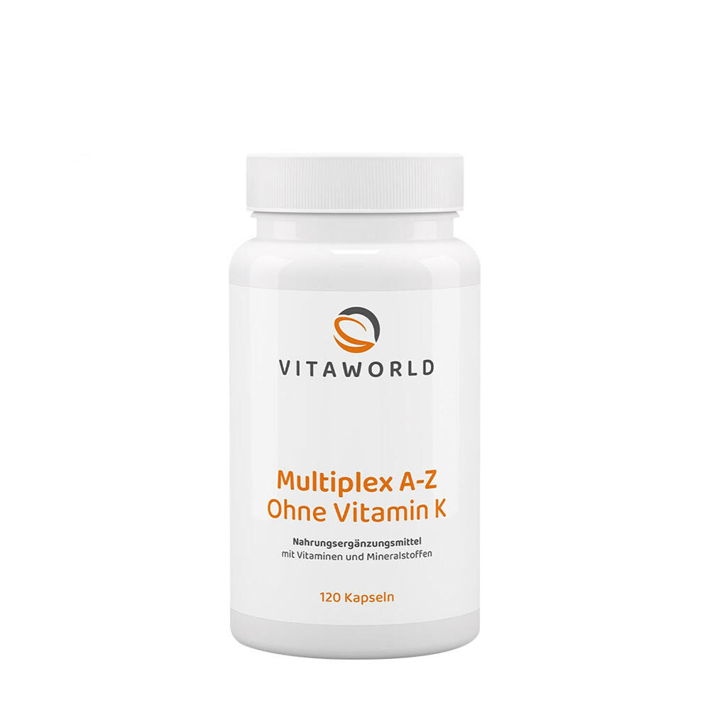 Vitaworld Multiplex A-Z uden vitamin K (120 kapsler) - Viking Supplements